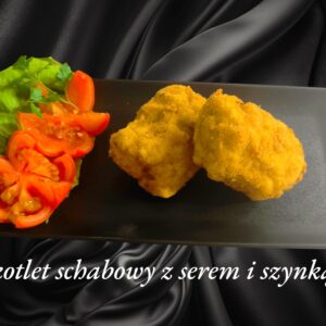 Kotlet schabowy z serem i szynką