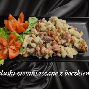Kluski ziemniaczane z boczkiem