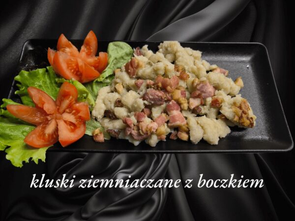 Kluski ziemniaczane z boczkiem