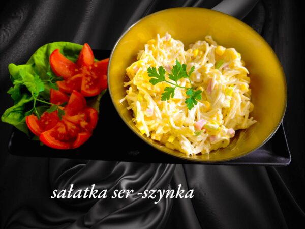 Sałatka ser i szynka