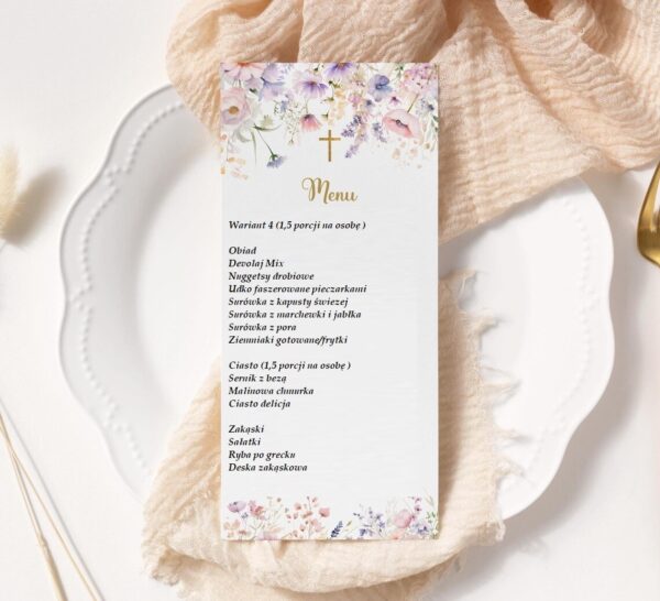 Menu Komunijne z zakąskami nr 4